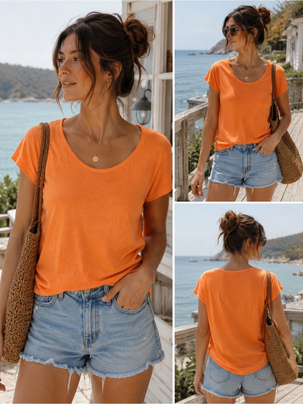 Vintage Swan Swan Orange Cotton Tee Size 42 Medium Relaxed Fit - Picture 2 of 6